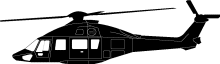 Silhouette image of generic EC75 model; specific model in this crash may look slightly different
